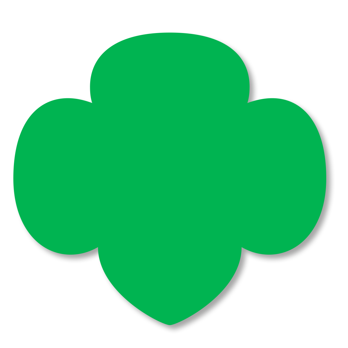 Girl Scout trefoil - online blank product image