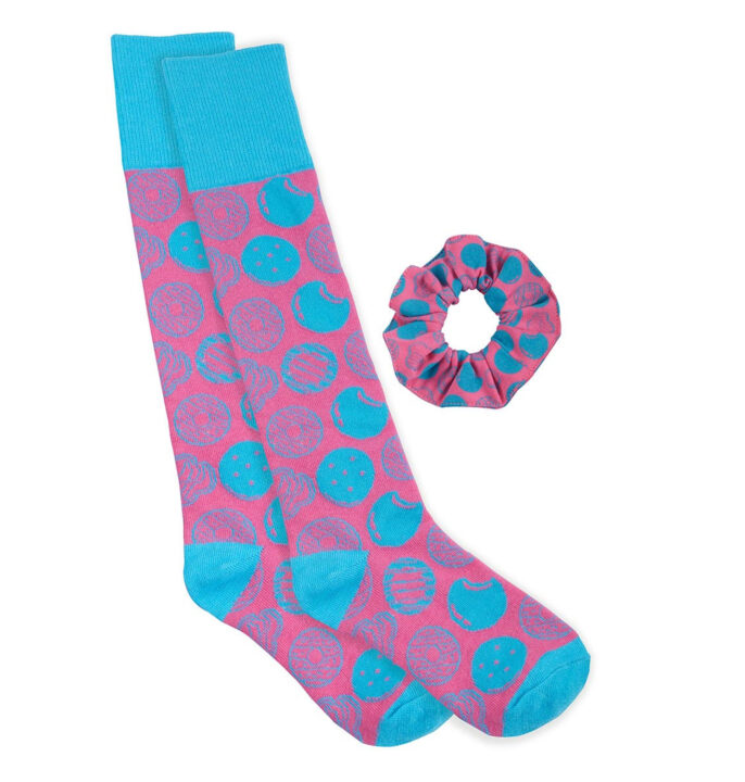Bright Cookies Knee High Sock and Scrunchie Set