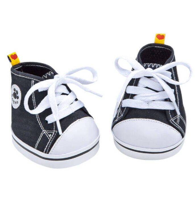 Build A Bear Black Canvas Hitops