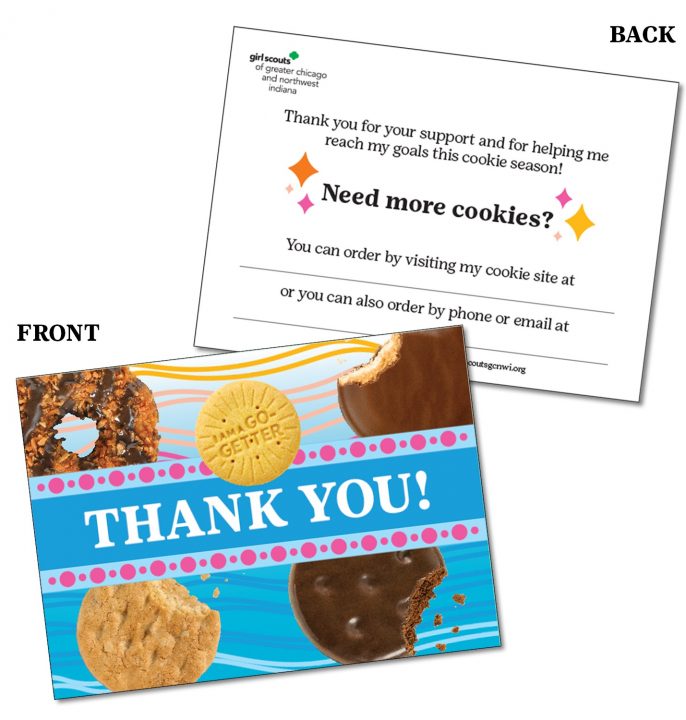 2023 COOKIE THANK YOU CARD 25 PK