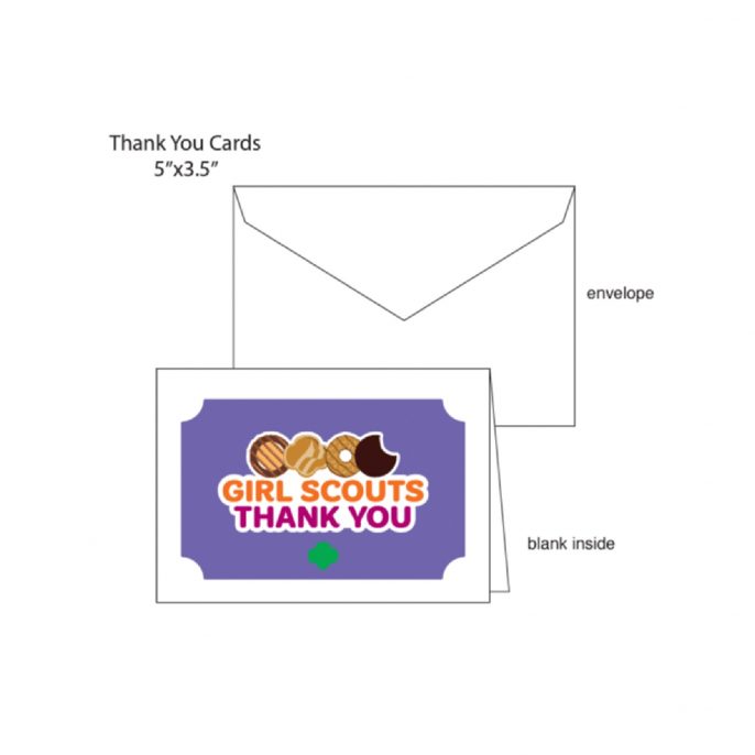 COOKIE THANK YOU CARD PACK PURPLE
