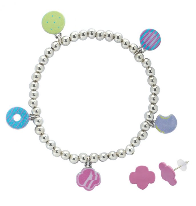 BRIGHT COOKIES STRETCH CHARM BRACELET AND EARRING