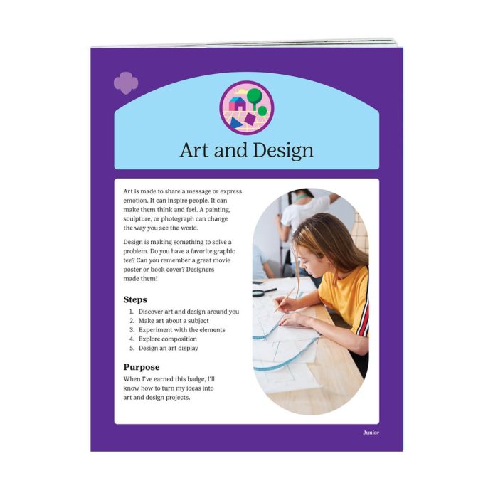 ART AND DESIGN JUNIOR BADGE REQUIREMENTS