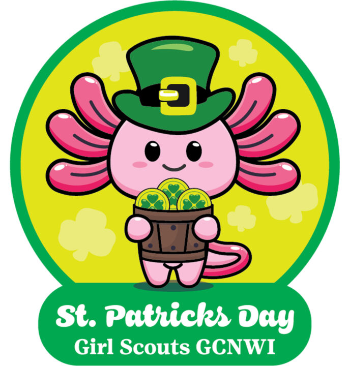 GCNWI St. Patrick's Day Axolotl Patch