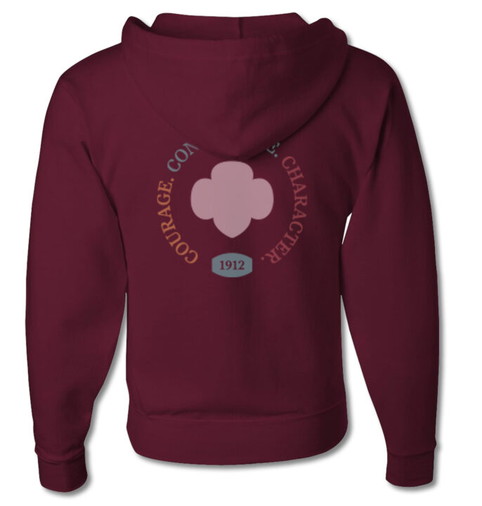 GCNWI 3 C’s Maroon Zip Sweatshirt
