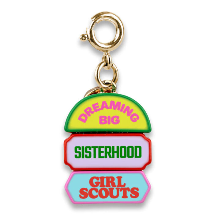 Gold Girl Scout Patches Charm