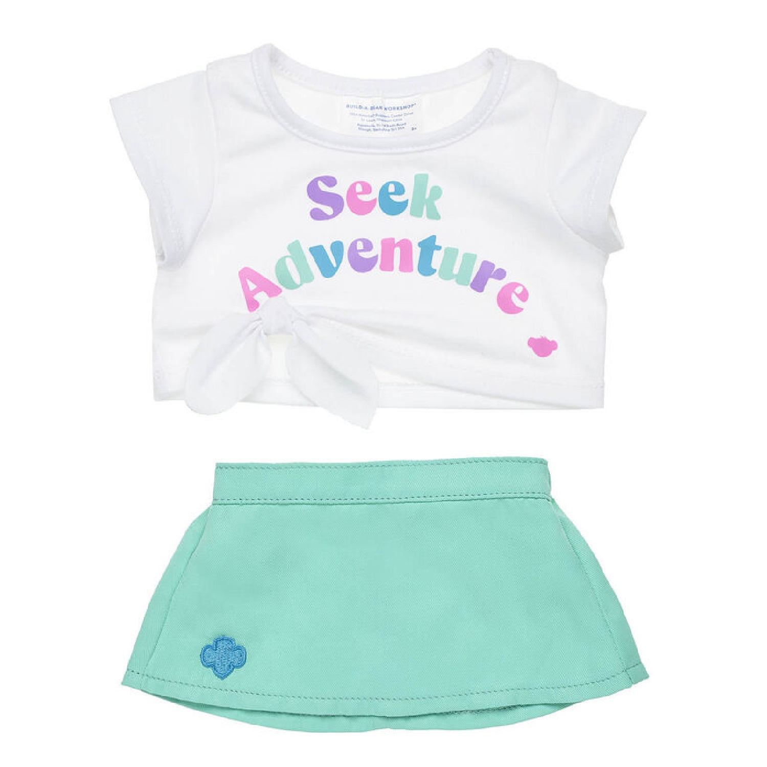 Build A Bear Seek Adventures Mint Skirt Set