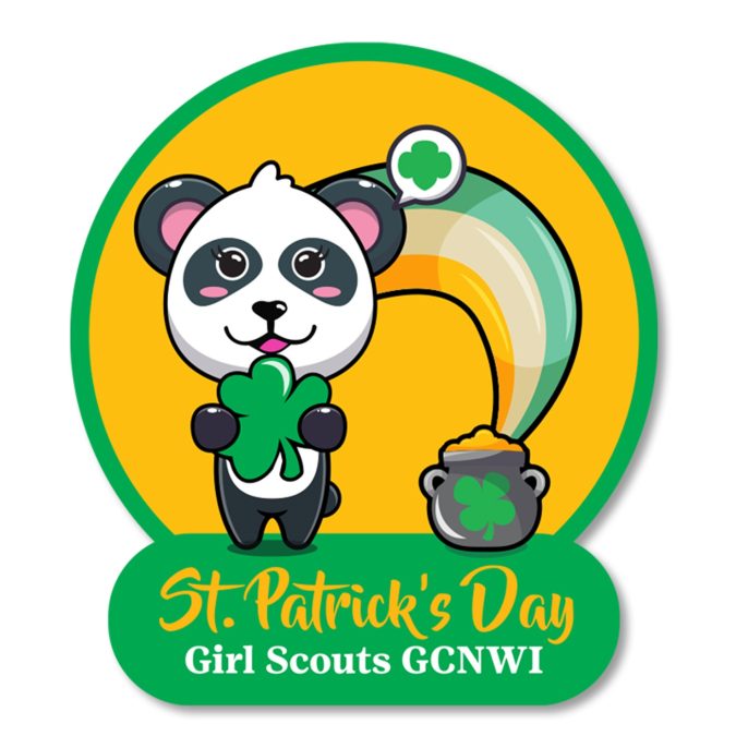 GCNWI St Patricks Day Panda