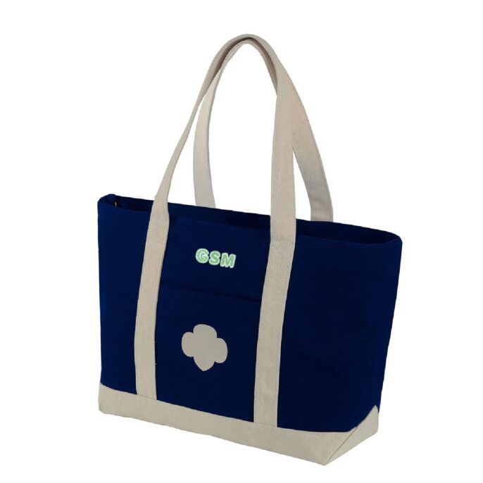 Navy Canvas Boat Tote