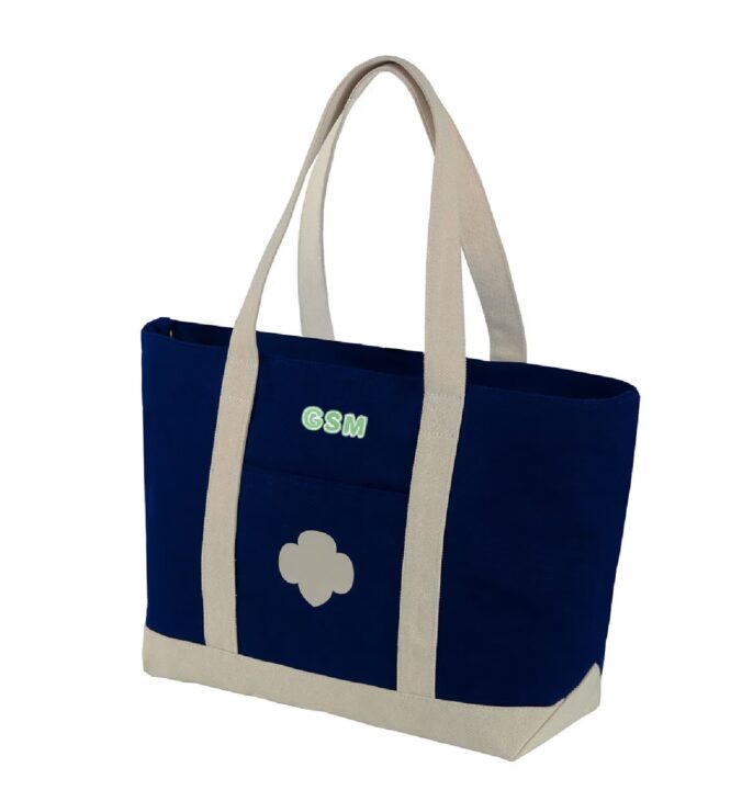 Navy Canvas Boat Tote