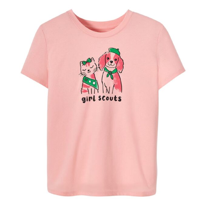 Pink Youth Puppy Kitty T-Shirt