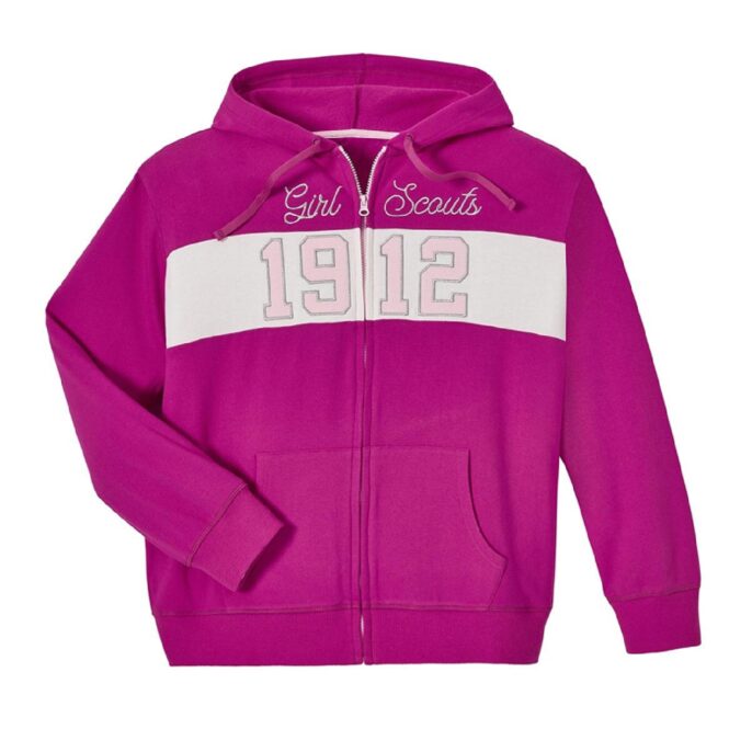 Adult Magenta Zip Sweatshirt
