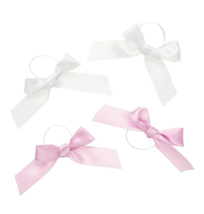 BAB Pink & White Bows