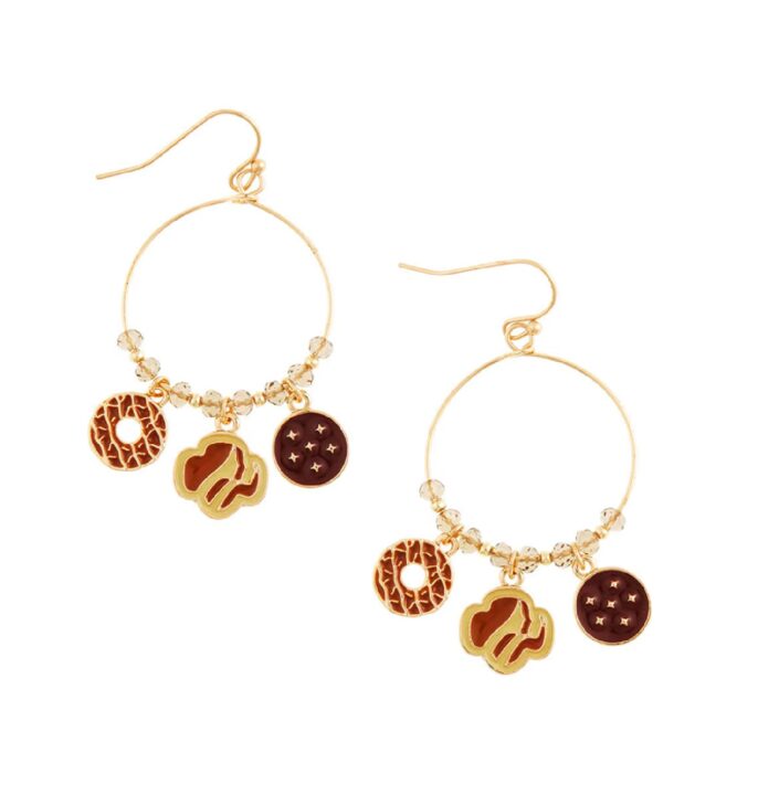 Girl Scout Gold Cookie Earring Set