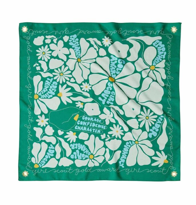 Gold Award Floral Scarf