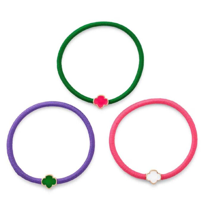 Multicolor Hair Tie 3 Pack Set
