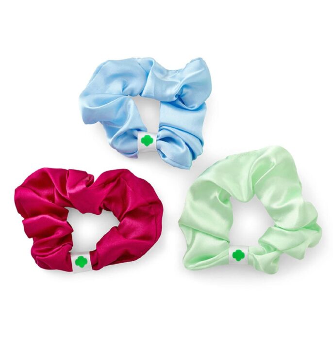 Multicolor Hair Scrunchie 3 Pack Set