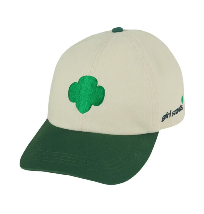 Tan Baseball Hat W Green Trefo
