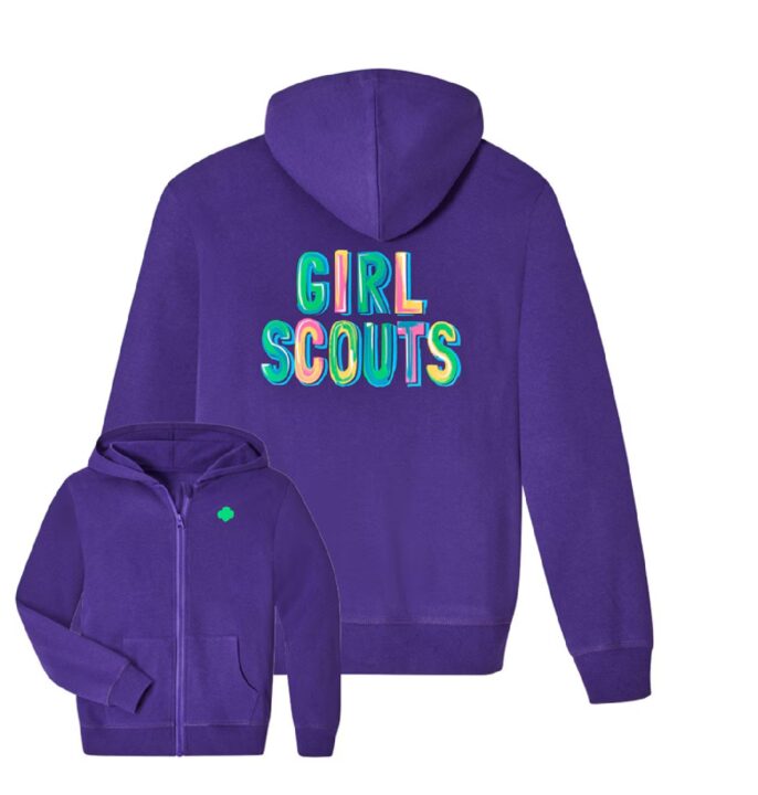 Youth Purple Zip Hoodie