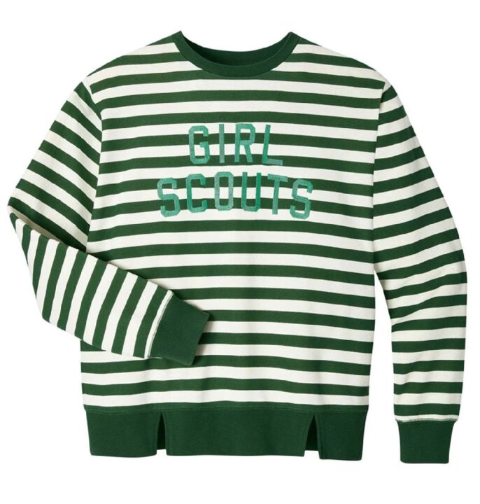 Adult Striped Slouch Sweatshirt