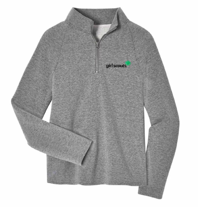Adult Gray Quarter Zip Pullover