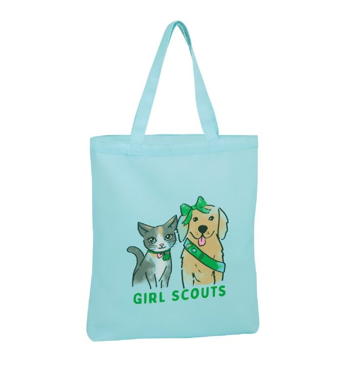 Puppy Kitty Blue Tote