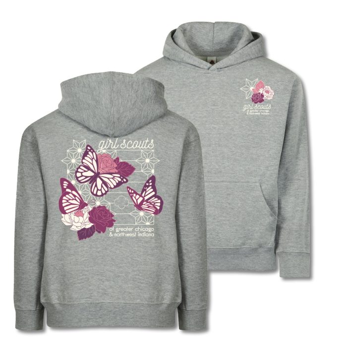 GCNWI Youth Gray Butterfly Hoodie