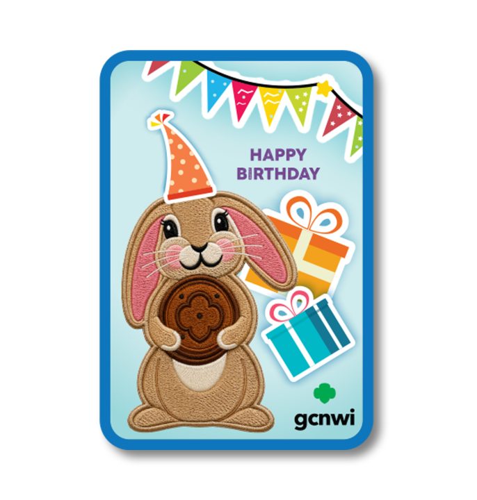 GCNWI Happy Birthday Bunny Patch