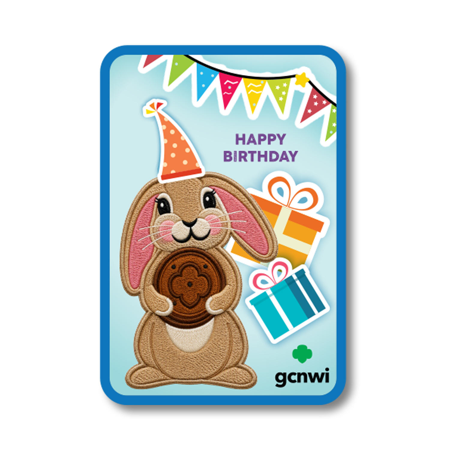 GCNWI Happy Birthday Bunny Patch
